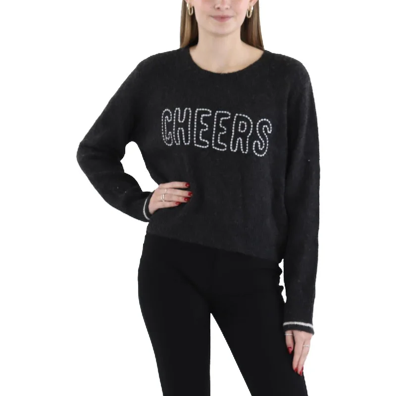 Easy Wear Chic Z Supply Womens Ribbed Trim Long Sleeve Crewneck Sweater