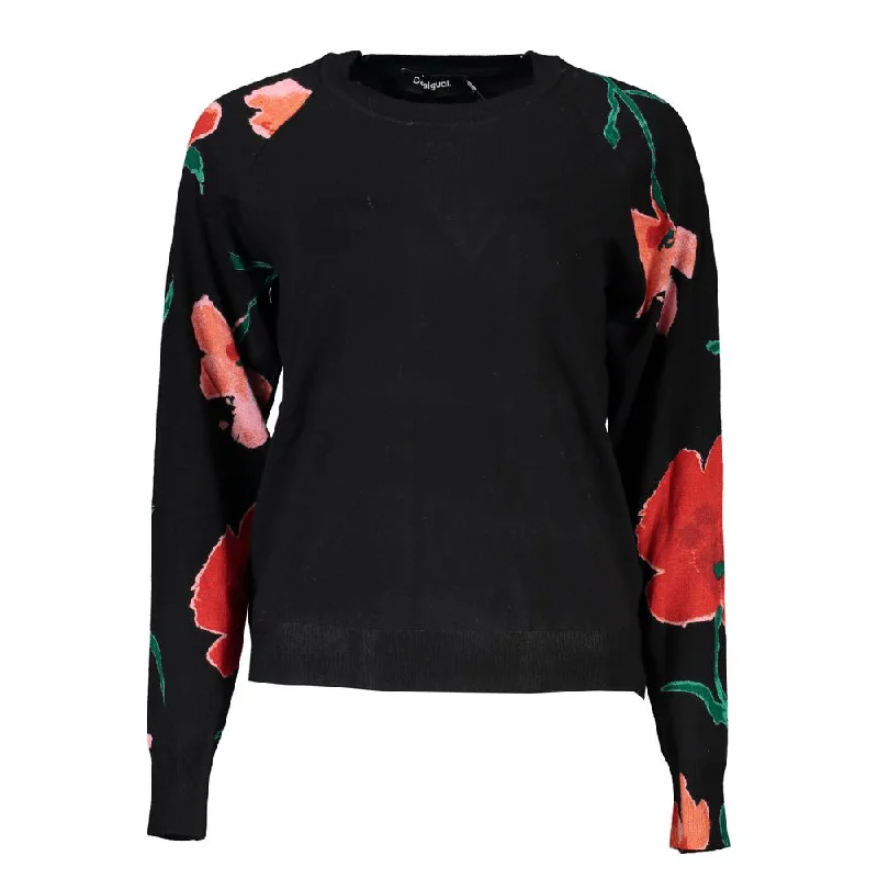 Comfortable Tops Desigual Chic Contrast Crew Neck Women's Sweater