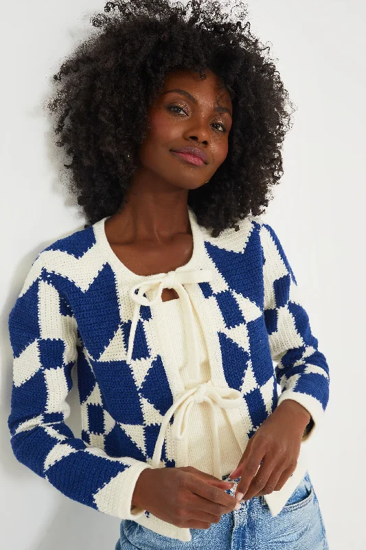 Moisture wicking Multi Anais Crochet Long Sleeve Cardigan