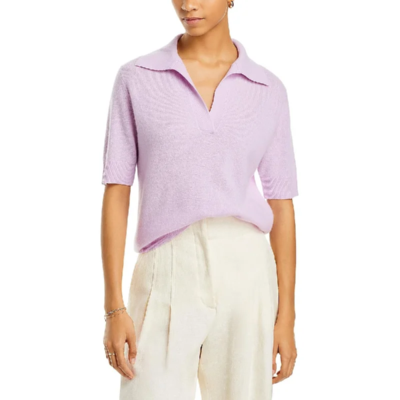 Slim Fit Private Label Womens Collar Cropped Pullover Sweater