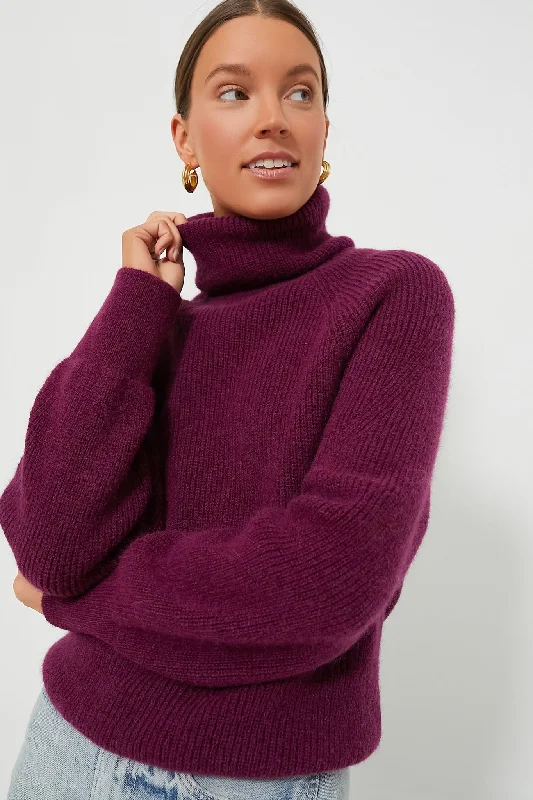 Cozy Fitting Prune Albertville Sweater