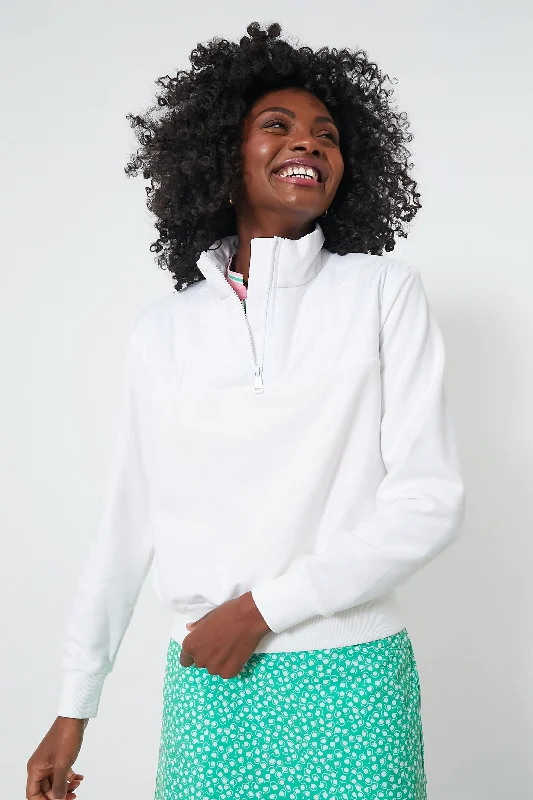 Chic Comfort Wear Long Sleeve Cashmere Touch 1/4 Zip Pullover