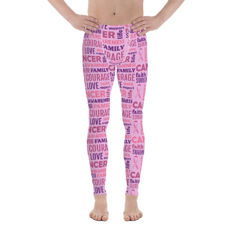 Sports Style Breast Cancer Awareness Men's Leggings