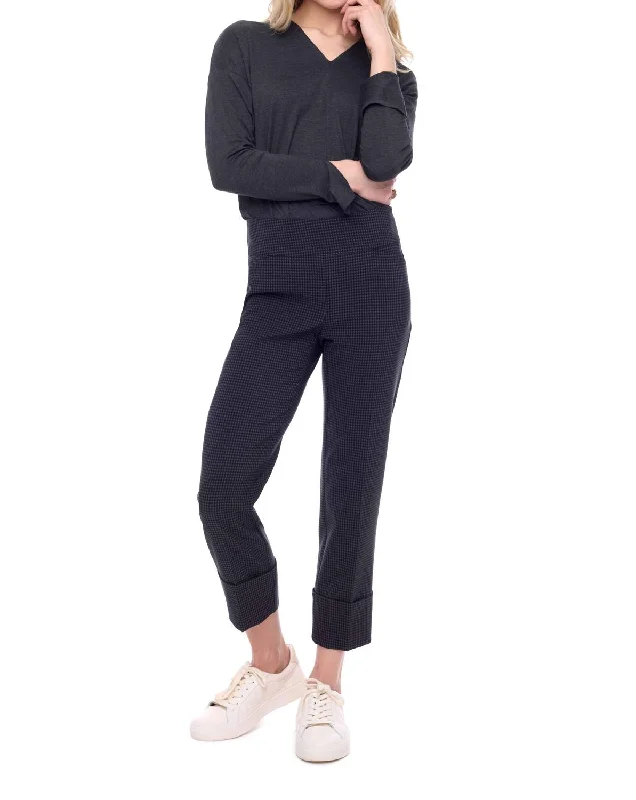 Advanced Design Gray/black Houndstooth Check Pant In Black/gray