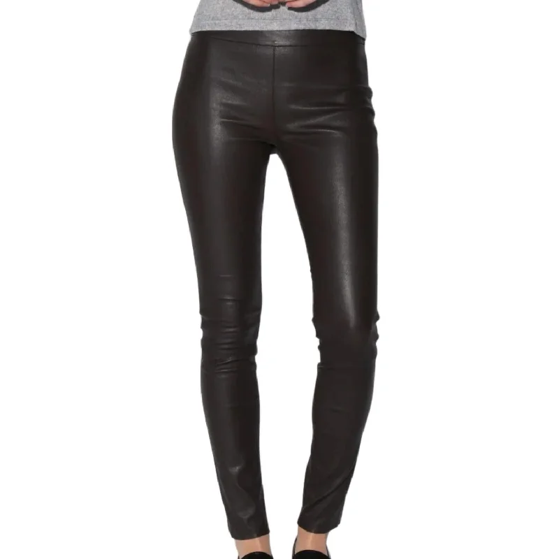All-Day Comfort Raquelle Leather Pant In Mocha