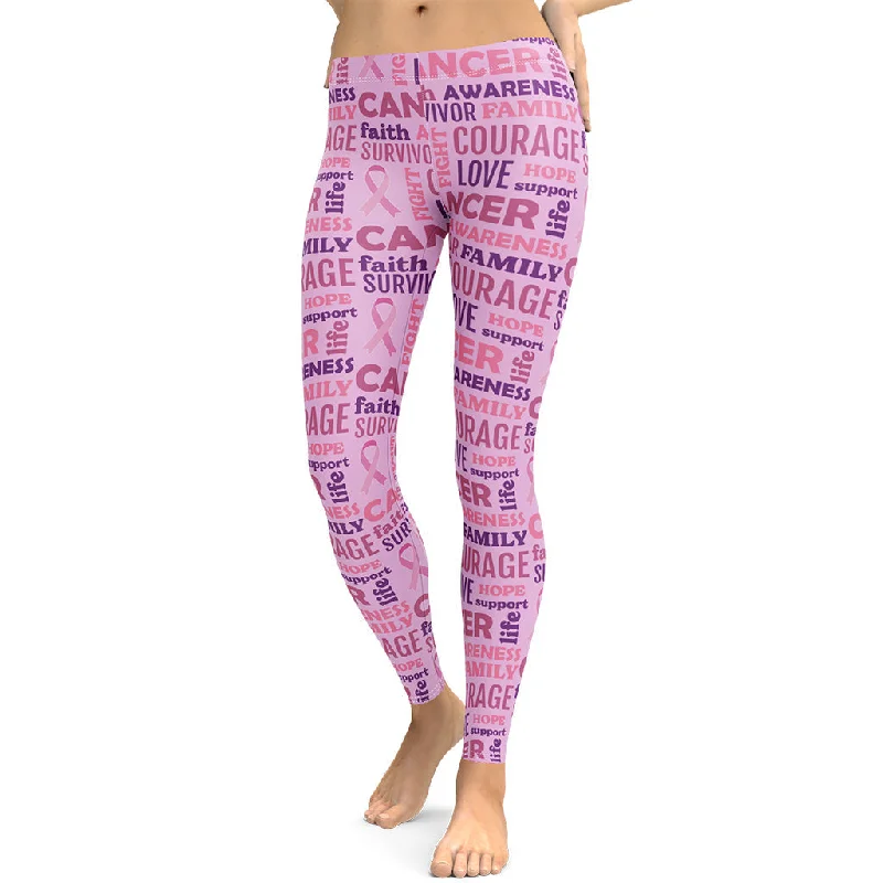 Casual Wear Breast Cancer Awareness Leggings