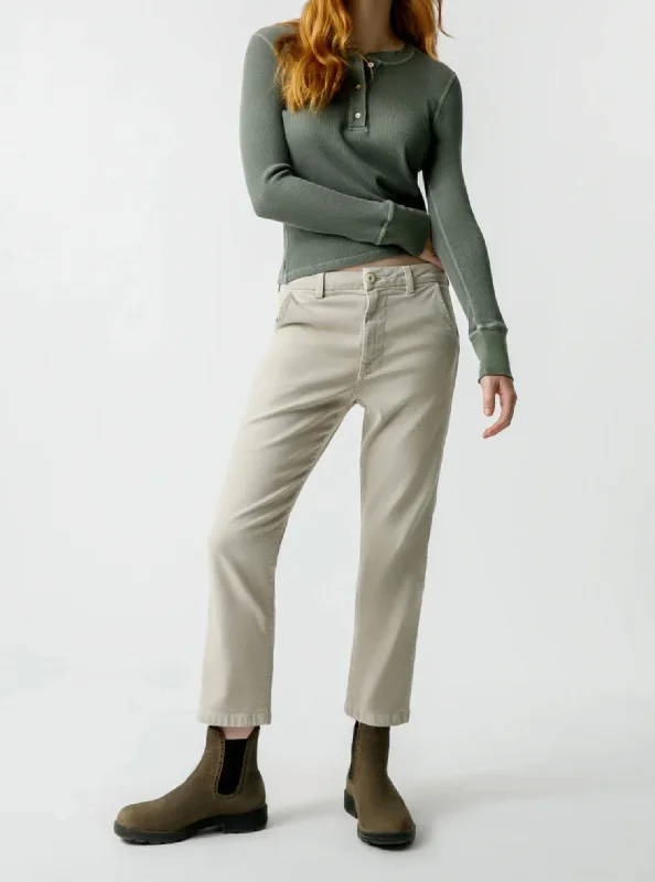 Elegant Comfort Easy Trouser Straight Pants In Pumice
