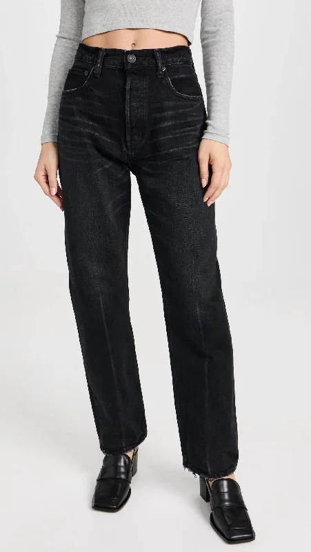 Simple Elegance Murrieta Wide Straight Jean In Black