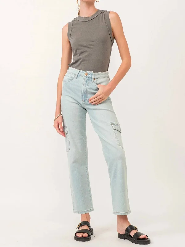 Free Design 90's High Rise Foster Ankle Straight Jeans In Blue