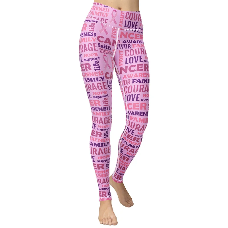 Energy Plan Breast Cancer Awareness Yoga Leggings