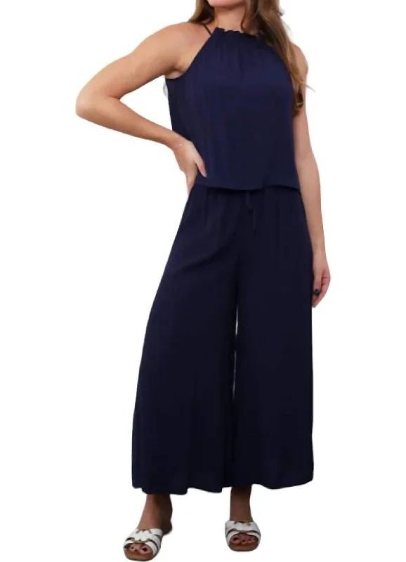 Fashionable Items Jana Wide Leg Pants In Navy