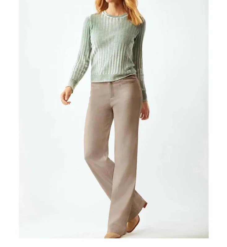 Easy Fashion Mcguinn Clean Wide Leg Pant In Khaki