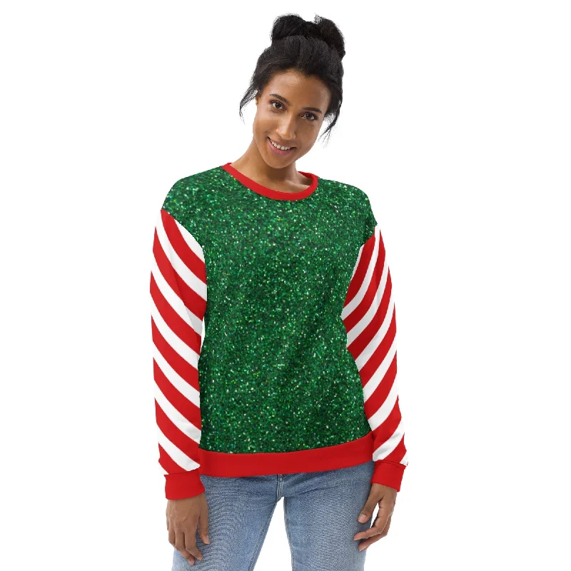 Lounge Wear Candy Stripe Christmas Sweatshirt