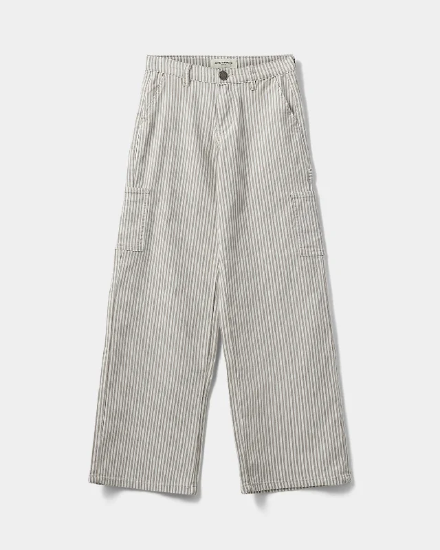 Soft Comfort Wear GITTESY TROUSERS - Light Brown Striped
