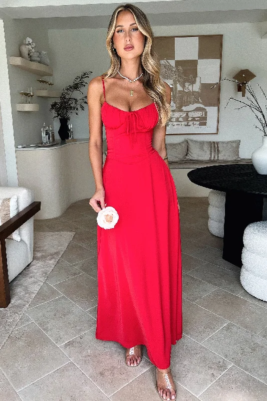 Street Charm Magdalena Maxi Dress - Red