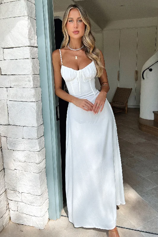 Exquisite Fabrics Magdalena Maxi Dress - White
