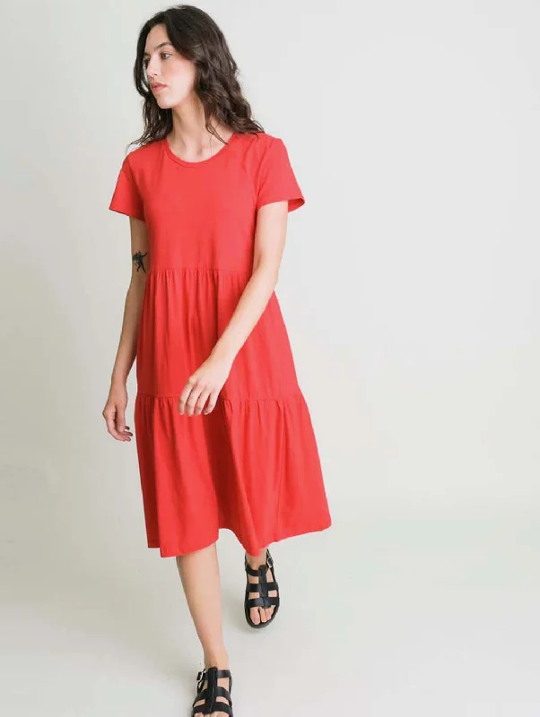 Must-have For Fashion Maya Organic Cotton Jersey Dress | Red