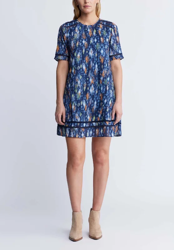 Fashion Must-have Risette Women’s Printed Dress in Navy - WD0039P