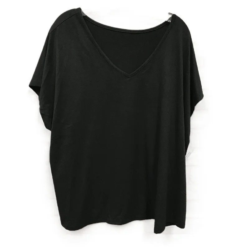 Preview New Products Black Top Short Sleeve By Shein, Size: 3x