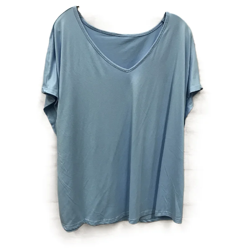 Easy Fashion Blue Top Short Sleeve By Shein, Size: 3x