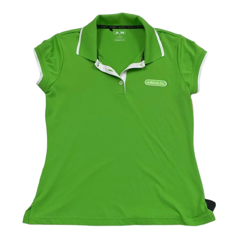 High-quality Design Green Athletic Top Short Sleeve Adidas, Size S