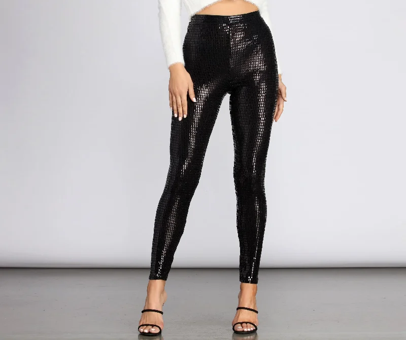 Simple Looks Light Up The Night Sequin Leggings