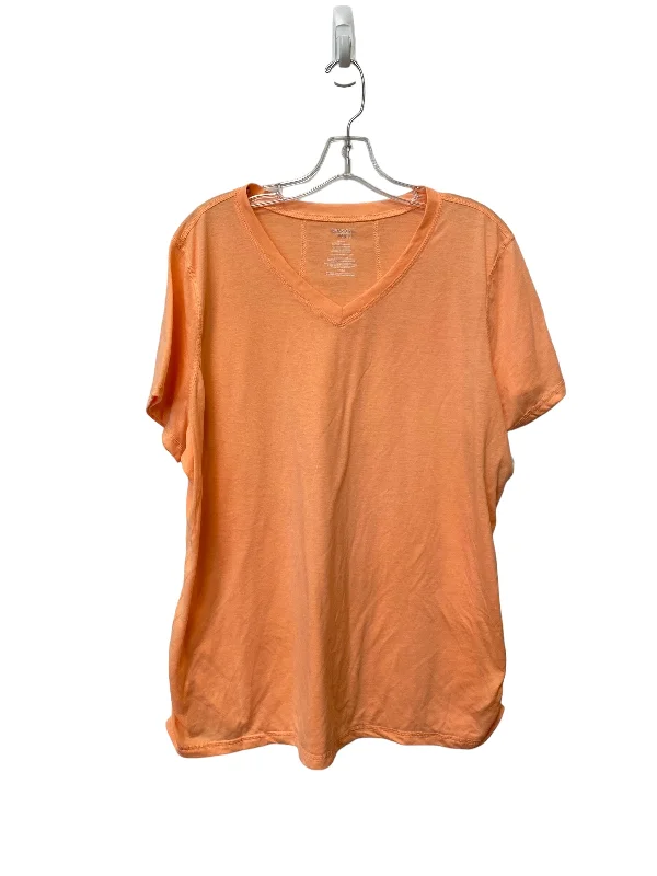 Sweet Breath Orange Top Short Sleeve Danskin, Size 2x