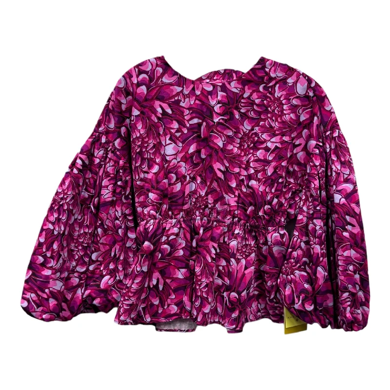 High Street Style Pink & Purple Top Short Sleeve By Target-designer, Size: M