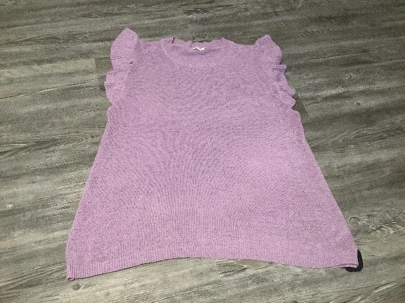 Free And Comfortable Purple Top Short Sleeve Jodifl, Size 3x
