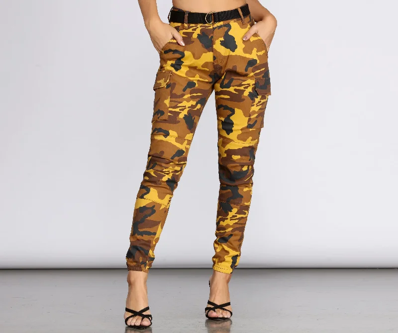 Fashion Wear Step It Up Camo Cargo Pants