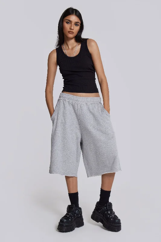 Trendy Comfort Wear Grey Marl Monster Jogger Shorts