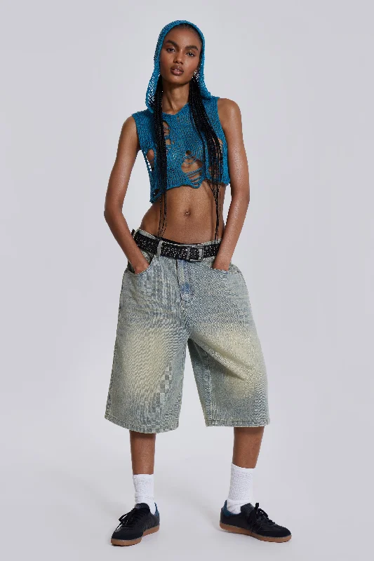 Playful Style Light Wash Jumbo Jorts