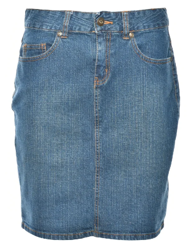Urban Style Pencil Shape Denim Skirt - M