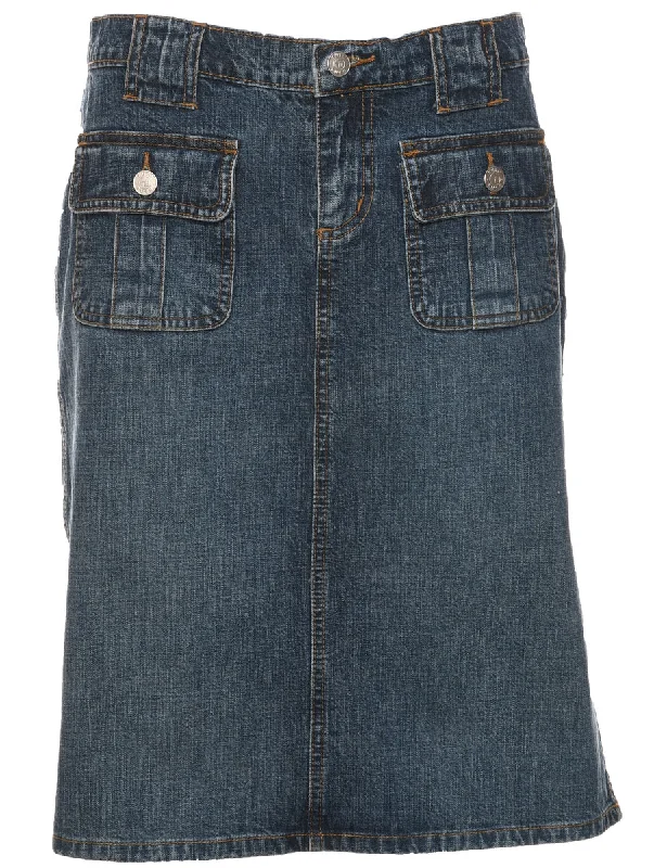 Luxury Fashion Pencil Shape Y2K Denim Skirt - M