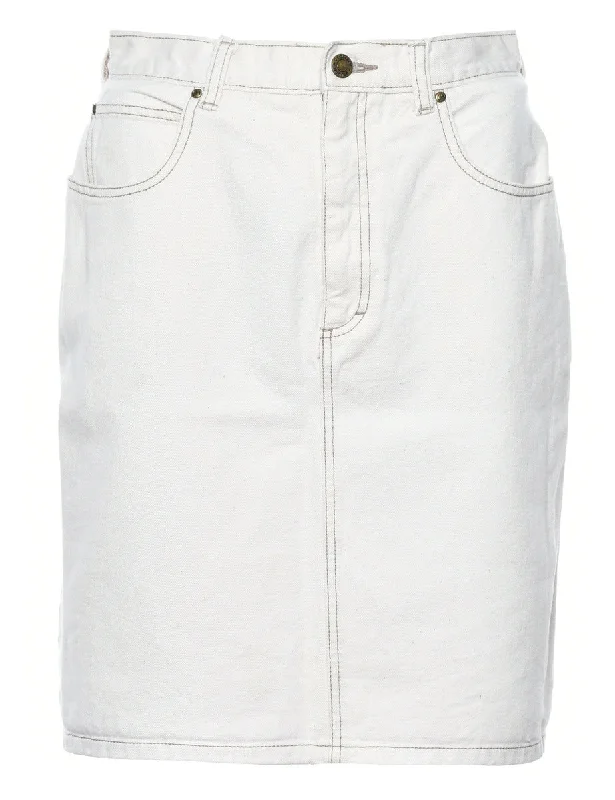 Classic Style Pencil Shape Denim Skirt - S