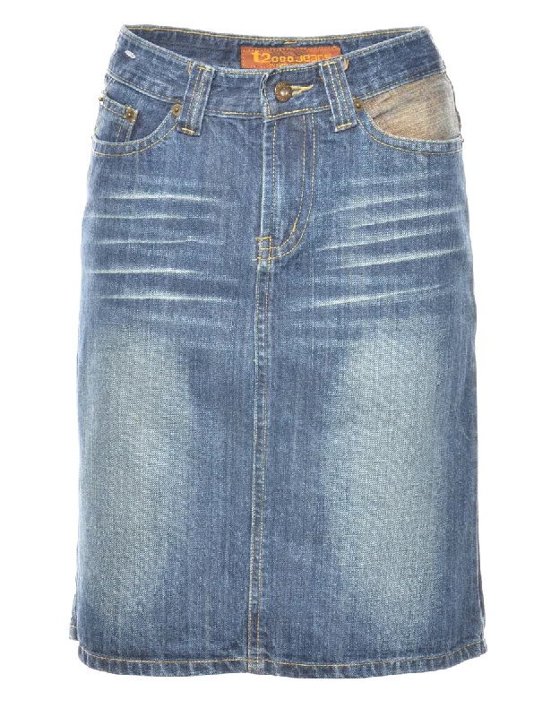 High Street Fashion Pencil Shape Denim Skirt - XS