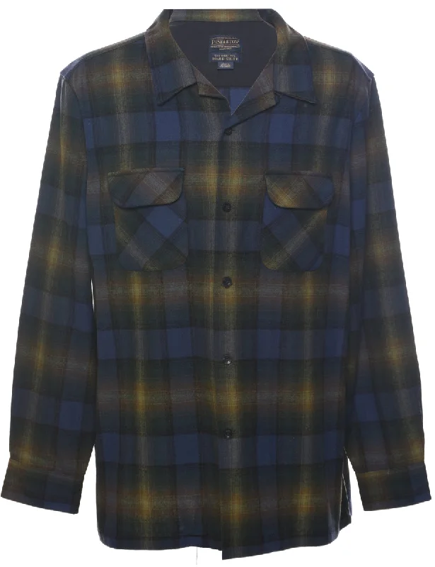 Celebrity Style Pendleton Checked Shirt - L