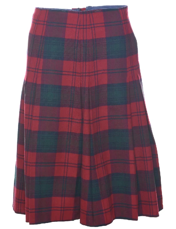 Design And Tailoring Plaid Midi Skirt - S