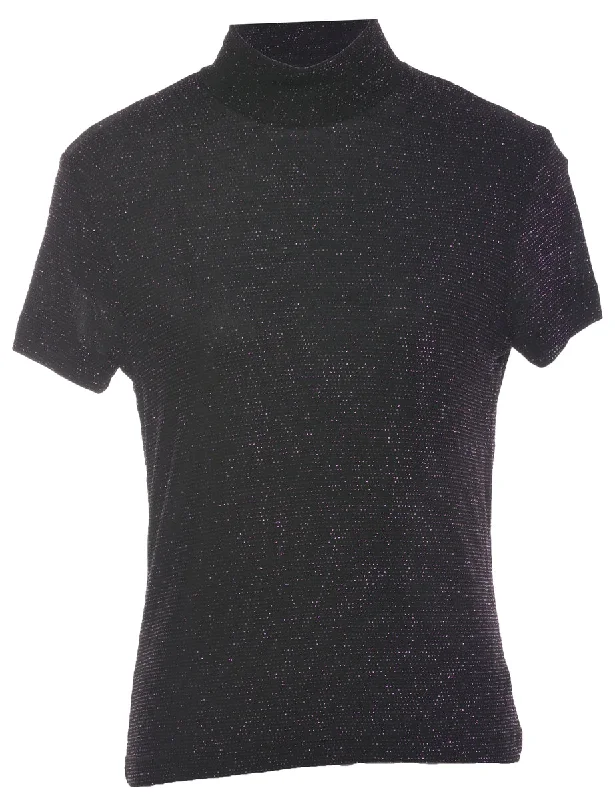 Casual Fit Purple Evening Top - S