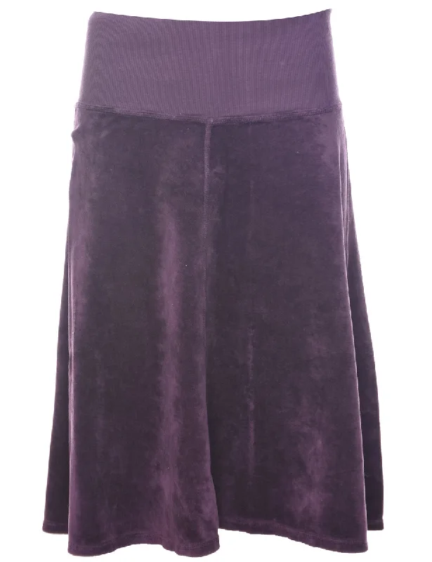 Stylish Casuals Purple Midi Skirt - M