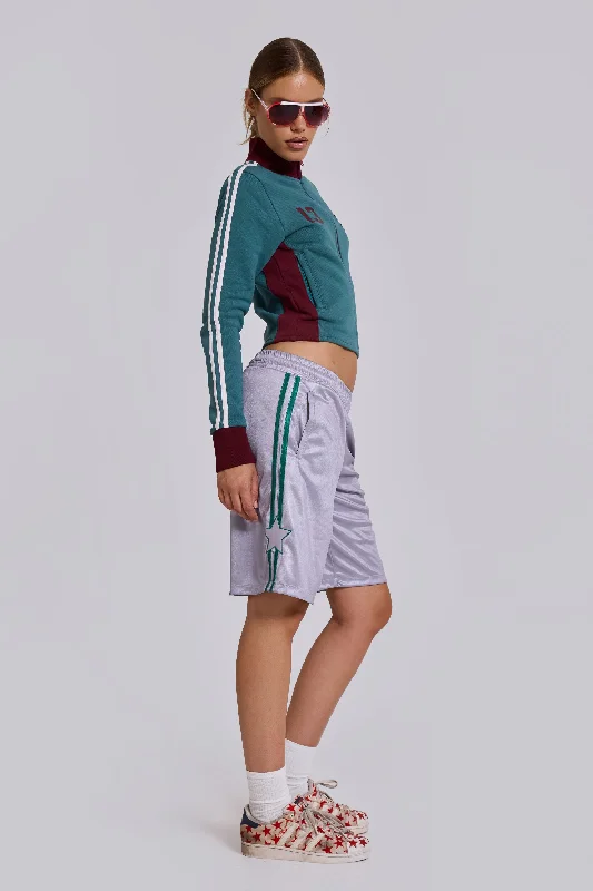 Classic Retro Silver Alyx Longline Football Shorts