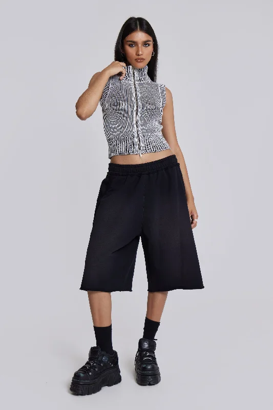 Relaxed Jackets Washed Black Monster Jogger Shorts