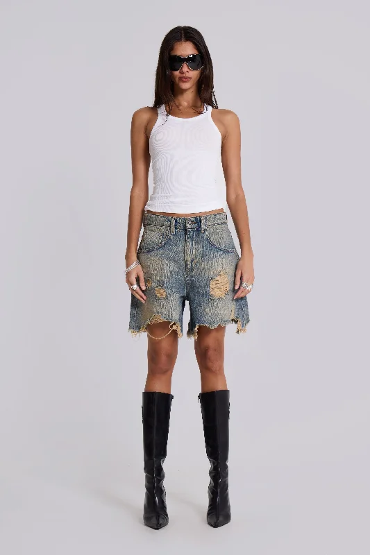 Light Dressing Dirty Bleach Revenge Jorts
