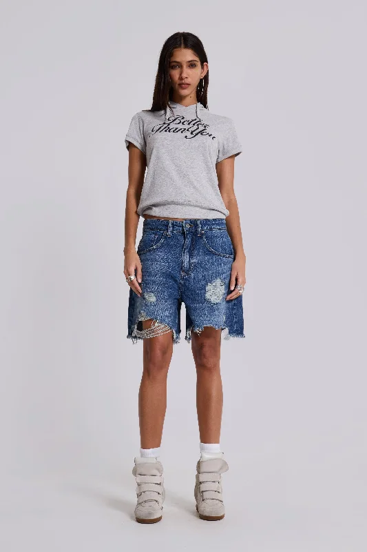 Cozy Fashion Mid Blue Revenge Jorts